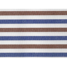 Brown/Navy Streifen bequem Garn gefärbt Shirting Stoff